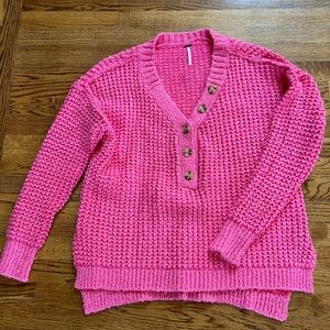 Free People-pink sweater, size medium
